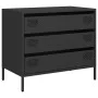 Aparador de acero laminado en frío negro 68x39x58,5 cm de , Aparadores - Ref: Foro24-851292, Precio: 79,30 €, Descuento: %