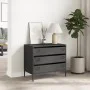 Aparador de acero laminado en frío negro 68x39x58,5 cm de , Aparadores - Ref: Foro24-851292, Precio: 79,30 €, Descuento: %