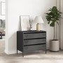 Aparador de acero laminado en frío negro 68x39x58,5 cm by , Sideboards - Ref: Foro24-851292, Price: 80,04 €, Discount: %