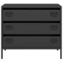 Aparador de acero laminado en frío negro 68x39x58,5 cm de , Aparadores - Ref: Foro24-851292, Precio: 79,30 €, Descuento: %