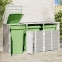 Cobertizo de 3 contenedores basura acero gris 216x81x115 cm by , Waste container supports - Ref: Foro24-4006180, Price: 205,6...