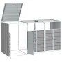 Cobertizo de 3 contenedores basura acero gris 216x81x115 cm by , Waste container supports - Ref: Foro24-4006180, Price: 205,6...