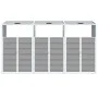Cobertizo de 3 contenedores basura acero gris 216x81x115 cm by , Waste container supports - Ref: Foro24-4006180, Price: 205,6...