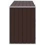 Cobertizo de 3 contenedores basura acero marrón 216x81x115 cm by , Waste container supports - Ref: Foro24-4006182, Price: 238...