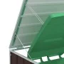 Cobertizo de 3 contenedores basura acero marrón 216x81x115 cm by , Waste container supports - Ref: Foro24-4006182, Price: 238...