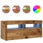 Mueble TV luces LED madera ingeniería envejecida 90x35x40 cm von , TV-Möbel - Ref: Foro24-856307, Preis: 68,53 €, Rabatt: %