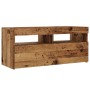 Mueble TV luces LED madera ingeniería envejecida 90x35x40 cm by , TV Furniture - Ref: Foro24-856307, Price: 69,65 €, Discount: %