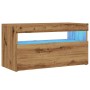 Muebles TV con luces LED 2 uds madera ingeniería roble artisan von , TV-Möbel - Ref: Foro24-856318, Preis: 85,70 €, Rabatt: %