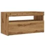 Muebles TV con luces LED 2 uds madera ingeniería roble artisan by , TV Furniture - Ref: Foro24-856318, Price: 84,64 €, Discou...