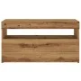Muebles TV con luces LED 2 uds madera ingeniería roble artisan by , TV Furniture - Ref: Foro24-856318, Price: 84,64 €, Discou...