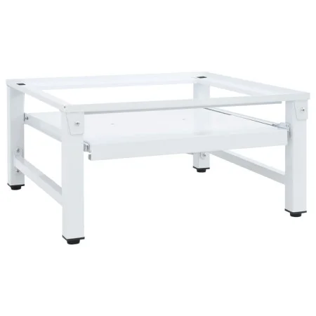 Soporte pedestal para lavadora con estante extraíble blanco de , Accesorios para lavadoras y secadoras - Ref: Foro24-4009873,...
