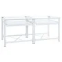 Soporte pedestal doble lavadora con estantes extraíbles blanco de , Accesorios para lavadoras y secadoras - Ref: Foro24-40098...