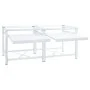 Soporte pedestal doble lavadora con estantes extraíbles blanco de , Accesorios para lavadoras y secadoras - Ref: Foro24-40098...