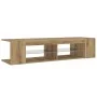 Mueble de TV luces LED madera roble artisan 135x39x30 cm von , TV-Möbel - Ref: Foro24-856324, Preis: 77,65 €, Rabatt: %