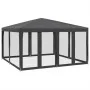 Carpa para fiestas 8 paredes de malla HDPE gris antracita 4x4 m by , Tents and gazebos - Ref: Foro24-4010064, Price: 129,92 €...