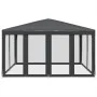Carpa para fiestas 8 paredes de malla HDPE gris antracita 4x4 m by , Tents and gazebos - Ref: Foro24-4010064, Price: 129,92 €...