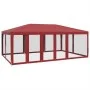 Carpa para fiestas con 10 paredes de malla HDPE rojo 6x4 m von , Zelte und Pavillons - Ref: Foro24-4010070, Preis: 162,33 €, ...
