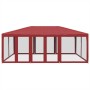 Carpa para fiestas con 10 paredes de malla HDPE rojo 6x4 m de , Carpas y cenadores - Ref: Foro24-4010070, Precio: 164,63 €, D...
