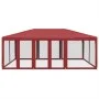 Carpa para fiestas con 10 paredes de malla HDPE rojo 6x4 m von , Zelte und Pavillons - Ref: Foro24-4010070, Preis: 162,33 €, ...
