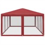 Carpa para fiestas con 10 paredes de malla HDPE rojo 6x4 m de , Carpas y cenadores - Ref: Foro24-4010070, Precio: 164,63 €, D...