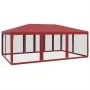 Carpa para fiestas con 10 paredes de malla HDPE rojo 6x4 m von , Zelte und Pavillons - Ref: Foro24-4010070, Preis: 162,33 €, ...