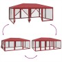 Carpa para fiestas con 10 paredes de malla HDPE rojo 6x4 m de , Carpas y cenadores - Ref: Foro24-4010070, Precio: 164,63 €, D...
