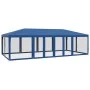 Carpa para fiestas con 12 paredes de malla HDPE azul 8x4 m by , Tents and gazebos - Ref: Foro24-4010072, Price: 207,60 €, Dis...