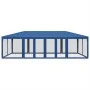 Carpa para fiestas con 12 paredes de malla HDPE azul 8x4 m by , Tents and gazebos - Ref: Foro24-4010072, Price: 207,60 €, Dis...