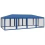 Carpa para fiestas con 12 paredes de malla HDPE azul 8x4 m by , Tents and gazebos - Ref: Foro24-4010072, Price: 207,60 €, Dis...