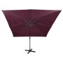 Cantilever parasol with pole and burgundy red LED lights 300 cm by vidaXL, Umbrellas - Ref: Foro24-312350, Price: 172,29 €, D...