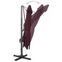 Cantilever parasol with pole and burgundy red LED lights 300 cm by vidaXL, Umbrellas - Ref: Foro24-312350, Price: 172,29 €, D...