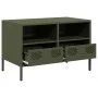 Mueble para TV acero laminado en frío verde oliva 68x39x43,5 cm by , TV Furniture - Ref: Foro24-851320, Price: 69,20 €, Disco...