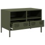 Mueble para TV acero laminado en frío verde oliva 68x39x43,5 cm de , Muebles TV - Ref: Foro24-851320, Precio: 69,85 €, Descue...