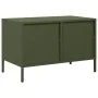 Mueble para TV acero laminado en frío verde oliva 68x39x43,5 cm by , TV Furniture - Ref: Foro24-851320, Price: 69,20 €, Disco...