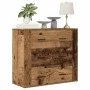 Aparador madera de ingeniería madera envejecida 80x33x70 cm by , Sideboards - Ref: Foro24-857085, Price: 103,15 €, Discount: %