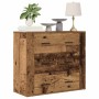 Aparador madera de ingeniería madera envejecida 80x33x70 cm by , Sideboards - Ref: Foro24-857085, Price: 104,65 €, Discount: %