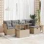 Juego de sofás jardín con cojines 6 pzas ratán sintético beige by , Garden sets - Ref: Foro24-3326140, Price: 407,58 €, Disco...