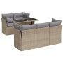 Juego de sofás jardín con cojines 6 pzas ratán sintético beige by , Garden sets - Ref: Foro24-3326100, Price: 459,65 €, Disco...