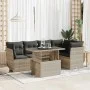 Set de sofás de jardín 6 pzas y cojines ratán sintético gris by , Garden sets - Ref: Foro24-3326163, Price: 486,46 €, Discoun...