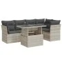 Set de sofás de jardín 6 pzas y cojines ratán sintético gris by , Garden sets - Ref: Foro24-3326163, Price: 486,46 €, Discoun...