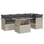 Set de sofás de jardín 6 pzas y cojines ratán sintético gris by , Garden sets - Ref: Foro24-3326163, Price: 454,45 €, Discoun...