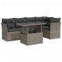 Set de muebles de jardín 6 pzas y cojines ratán sintético gris by , Garden sets - Ref: Foro24-3326161, Price: 443,10 €, Disco...