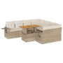 Set de sofás de jardín con cojines 9 pzas ratán sintético beige by , Garden sets - Ref: Foro24-3327131, Price: 701,76 €, Disc...