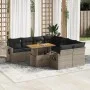 Set de sofás de jardín con cojines 9 pzas ratán sintético gris von , Gartensets - Ref: Foro24-3327133, Preis: 603,16 €, Rabat...