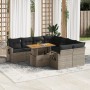 Set de sofás de jardín con cojines 9 pzas ratán sintético gris by , Garden sets - Ref: Foro24-3327133, Price: 613,39 €, Disco...
