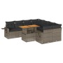 Set de sofás de jardín con cojines 9 pzas ratán sintético gris by , Garden sets - Ref: Foro24-3327133, Price: 613,39 €, Disco...