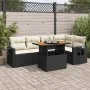Set de sofás de jardín 6 piezas y cojines ratán sintético negro by , Garden sets - Ref: Foro24-3327150, Price: 419,16 €, Disc...