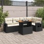 Set de sofás de jardín 6 piezas y cojines ratán sintético negro von , Gartensets - Ref: Foro24-3327150, Preis: 424,81 €, Raba...