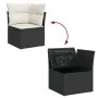 Set de sofás de jardín 6 piezas y cojines ratán sintético negro by , Garden sets - Ref: Foro24-3327150, Price: 419,16 €, Disc...