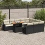 Set de sofás de jardín 11 pzas y cojines ratán sintético negro by , Garden sets - Ref: Foro24-3327199, Price: 741,20 €, Disco...